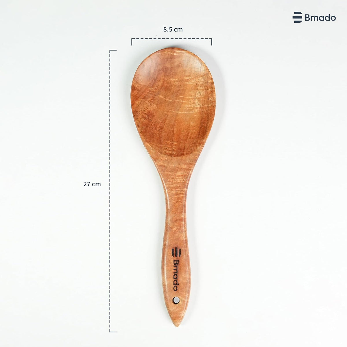 Bmado Wooden Kitchen Tool Set of 5 | Compact Flip, Spatula, Ladle & Cooking Utensils for Dosa, Roti, Chapati & Everyday Cooking | Naturally Non-Stick | No Harmful Polish | Handmade Wooden Tools