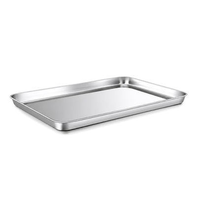 Stainless Steel Serving Tray for Snacks Tea Cakes Kitchen and Restaurant Use