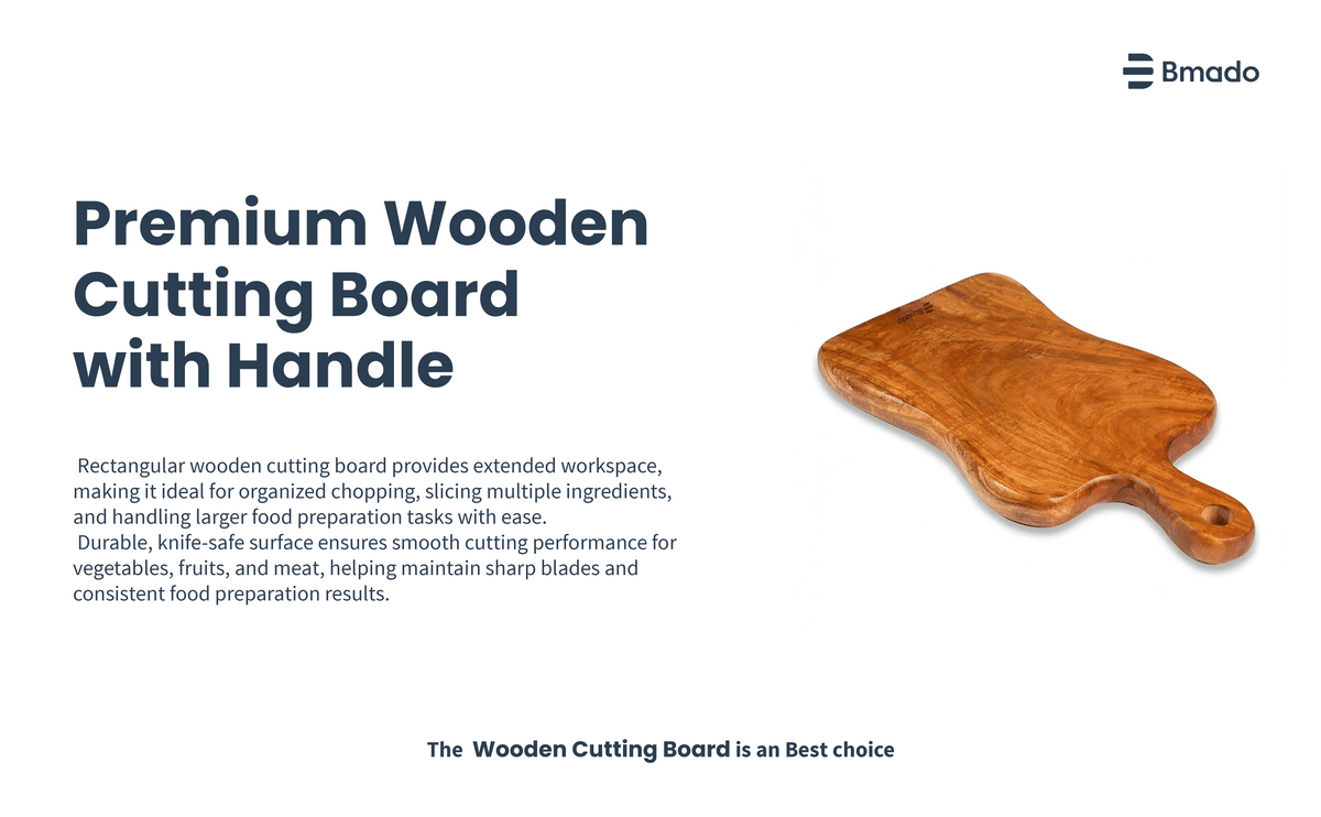 Wooden Cutting Board with Handle Heavy Duty Chopping Block