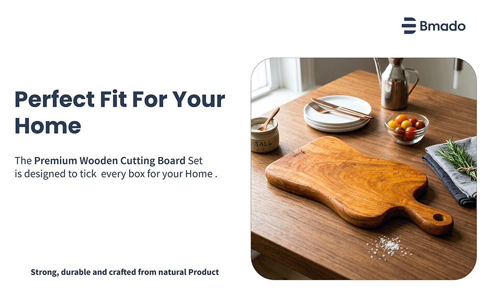 Wooden Cutting Board with Handle Heavy Duty Chopping Block