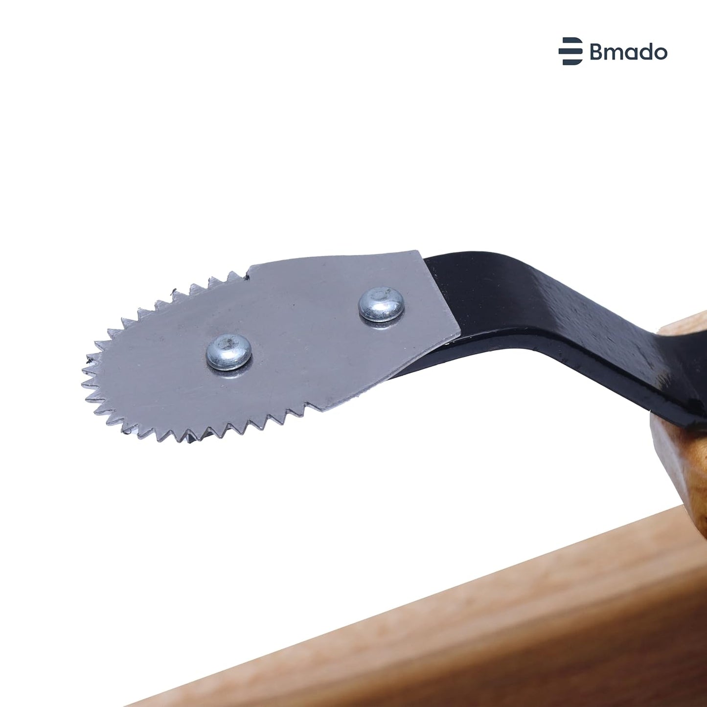 Traditional Polished Teak Table Top Coconut Scraper Chirava Grater Thengai Thuruvi with Stainless Steel Blade (Large, 1200g)