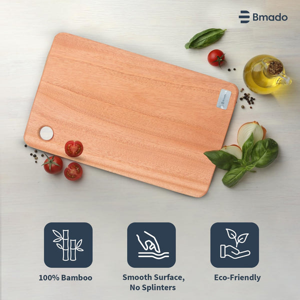 Bamboo Chopping Cutting Board for Vegetables Meat Fruits Cheese and Kitchen Preparation