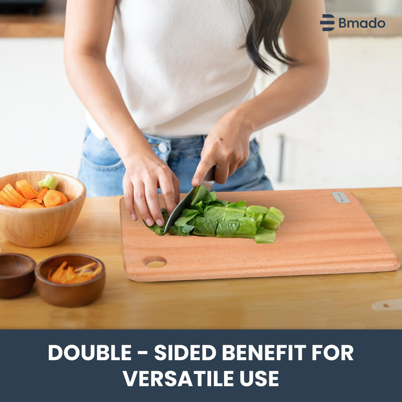 Bamboo Chopping Cutting Board for Vegetables Meat Fruits Cheese and Kitchen Preparation