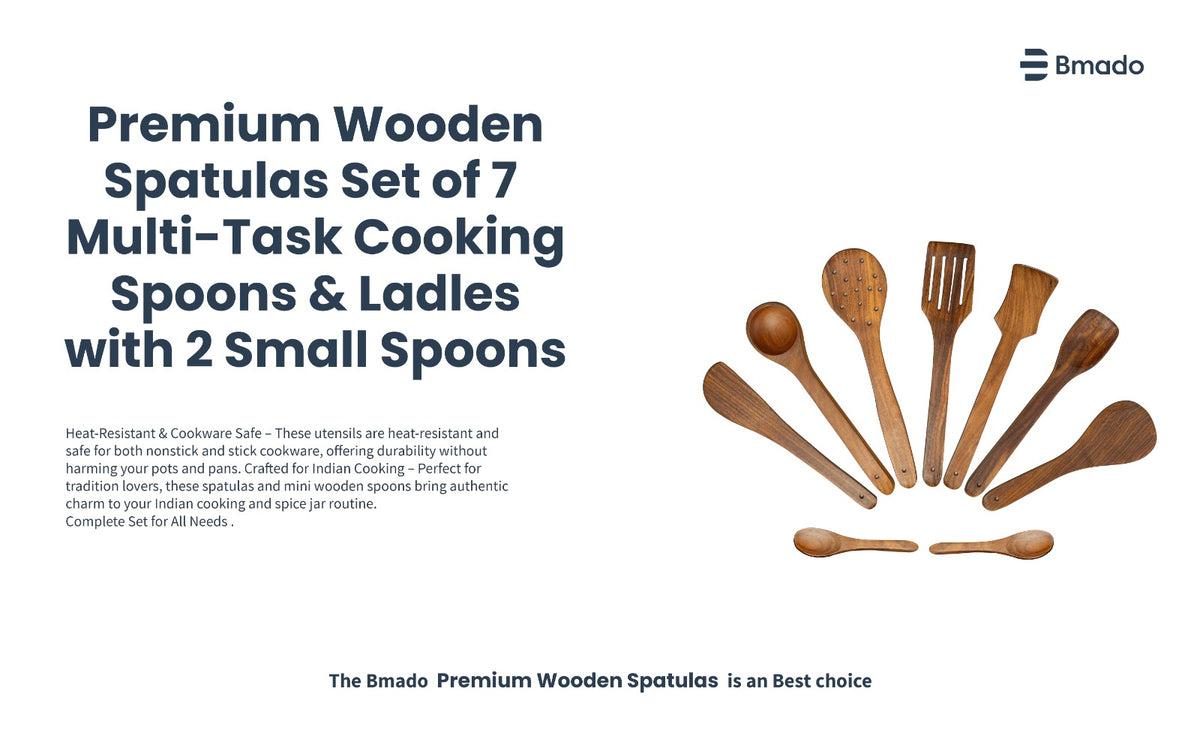 Wooden Cooking Spatulas Safe for Nonstick Cookware