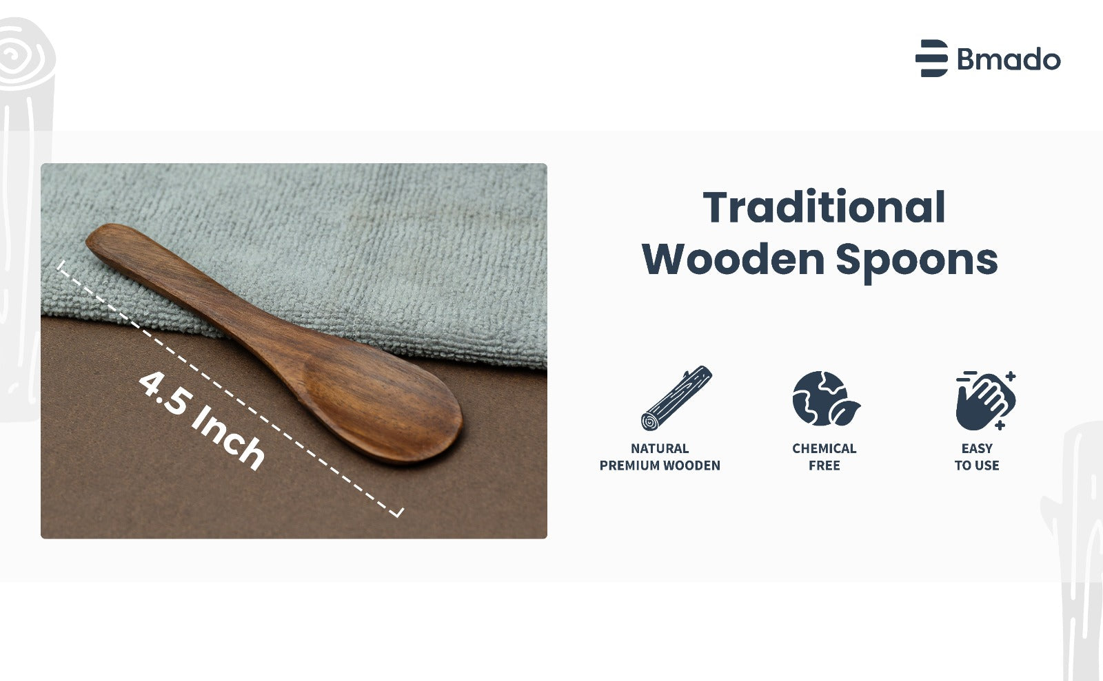 Wooden Spoon Set Handcrafted Kitchen Utensil Collection [Set of 18, 4.5 Inch]
